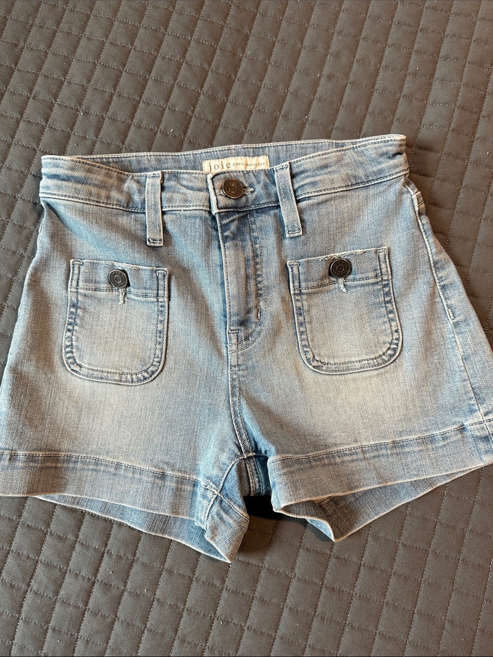Joie Light Wash Denim High-Rise Women's Shorts